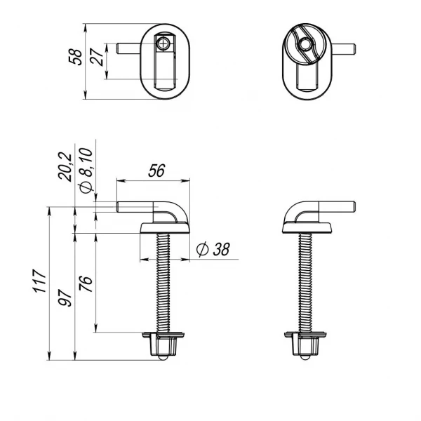 Крепление к сиденью SoloPlast СУ-6.10.ЗП