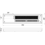 Конвектор ТС80-1750/200-LUX-2wbl (з решіткою)