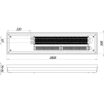 Конвектор ТС80-2000/200-LUX-2wbl (з решіткою)