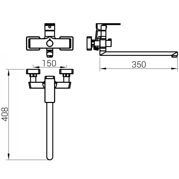 Смеситель для ванны DOMINO Dionis DDD-208