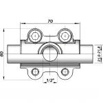 Врезка в трубу с внутренней резьбой DN15(21,0-21,8 мм) х 1/2″ OBD AGAflex