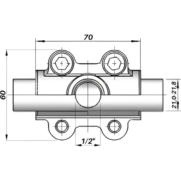 Врезка в трубу с внутренней резьбой DN15(21,0-21,8 мм) х 1/2″ OBD AGAflex