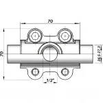 Врезка в трубу с внутренней резьбой DN20(26,5-27,3 мм) х 1/2″ OBD AGAflex