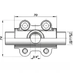 Врезка в трубу с внутренней резьбой DN25(33,3-34,2 мм) х 3/4″ OBD AGAflex