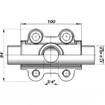 Врезка в трубу с внутренней резьбой DN40(47,9-48,8 мм) х 3/4″ OBD AGAflex