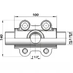 Врезка в трубу с внутренней резьбой DN65(75,3-76,6 мм) х 1 1/2″ OBD AGAflex