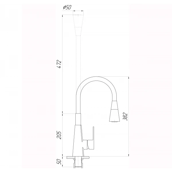 Смеситель для кухни DOMINO Dionis DDD-203SM-GP