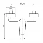 Смеситель для ванны TOPAZ CAPRI TCA-15101-H43, картридж D35 (комплект)