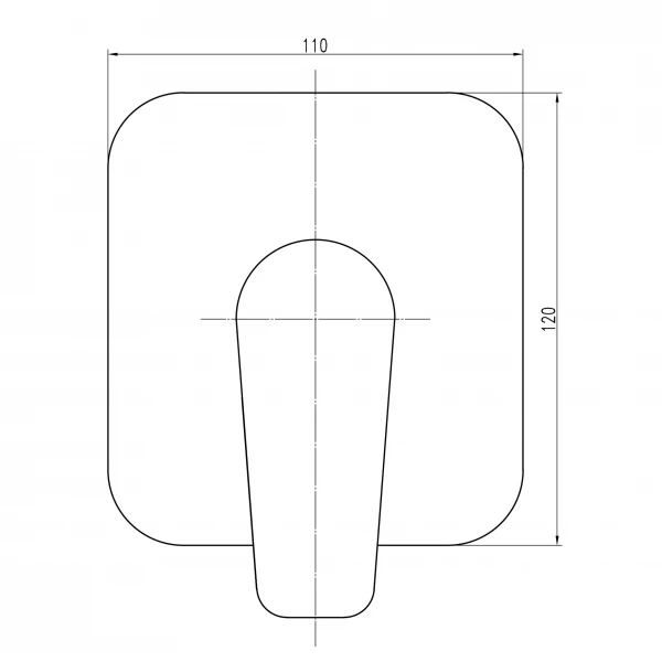 Смеситель для душа встроенный TOPAZ CAPRI TCA-15705-H43 на один выход, без душевого комплекта D35