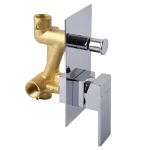 Смеситель для душа встроенный TOPAZ ODISS TO-18205-H66 ручная и верхня лейки, горизонт, хром