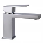 Смеситель для умывальника TOPAZ ODISS TO 18401-H61B Квадро cartridge D35, шланги 45см