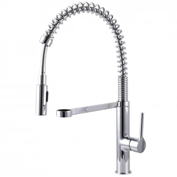 Смеситель для кухни TOPAZ SARDINIA TS-08401-H71 гибкий излив на пружине с душевой насадкой