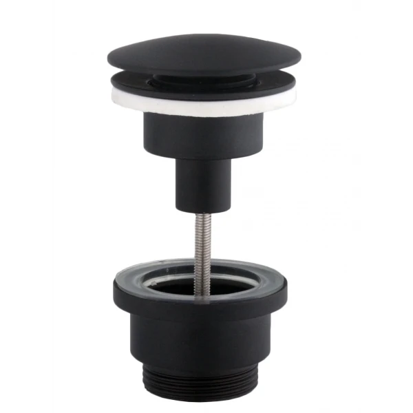 HG15-04A-10-BR-(BB)-Click-clack-Донний клапан ЛАТУНЬ ,Універсальний, Чорний мат (Box Globus Lux)