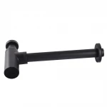 Сифон для раковин циліндричний Globus Lux GSB-32-125-BB, латунь, 1 1/4″, чорний матовий