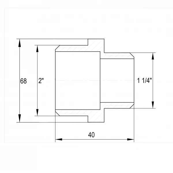 Ниппель редукционный 2″х 1 1/4″НН никелированный А0544А(нк)