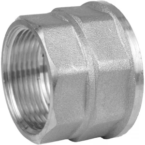 Муфта редукционная 2″х1 1/2″ВВ никелированная восьмигранная А0341А(нк)