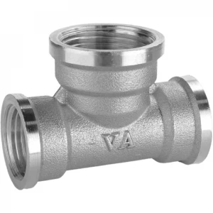 Тройник hедукционный 1/2″х3/4″х1/2″ВВВ никелированный А0217А(нк)