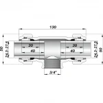 Соединение зажимное тройное с внутренней резьбой DN20(24,3–27,5) х 3/4″ TK AGAflex