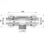 Соединение зажимное тройное с внутренней резьбой DN40(47,7-51,7 мм) х 1 1/2″ TK AGAflex