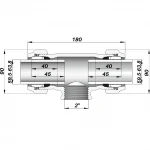 Соединение зажимное тройное с внутренней резьбой DN50(59,5-63,8 мм) х 2″ TK AGAflex