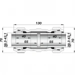 Соединение зажимное прямостороннее DN32(39,3-43,1 мм) OK AGAflex