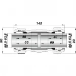 Соединение зажимное прямое двустороннее DN50(59,5-63,8 мм) OK AGAflex