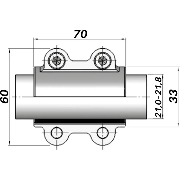 Ремонтный хомут DN15(21,0–21,8 мм) OBA AGAflex