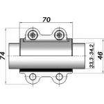 Ремонтный хомут DN25(33,3–34,2 мм) OBA AGAflex