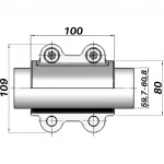 Ремонтный хомут DN50(59,7–60,8 мм) OBA AGAflex