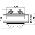 Ремонтный хомут DN80(88,0–89,5 мм) OBA AGAflex