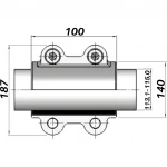 Ремонтный хомут DN100(113,1–115,0 мм) OBA AGAflex