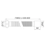Трубка пластиковая гофрированная   Г0852 40х50 L=800 мм гайка пластик SOLOPLAST