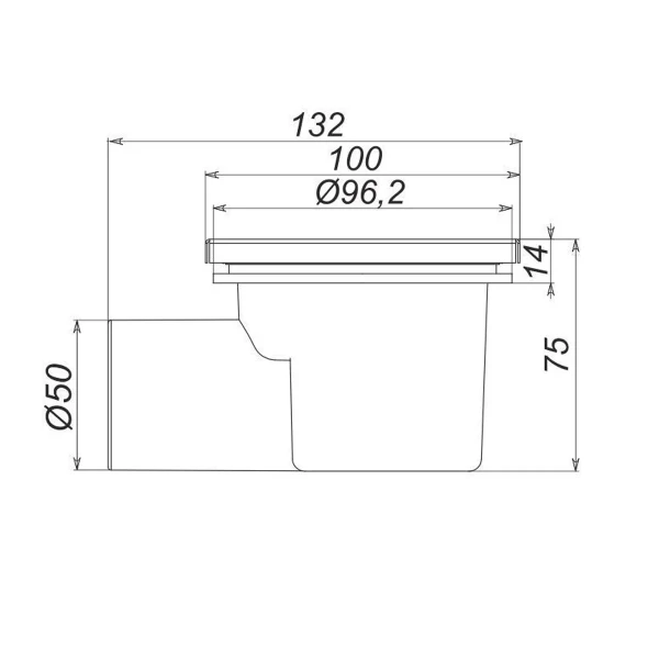 Трап Т50 з гидрозатовором SOLOPLAST