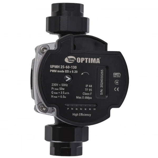 Насос циркуляційний енергоощадний Optima PRIME UPMH 25-60AUTO 130мм + гайки
