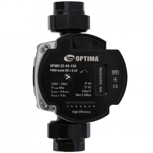 Насос циркуляційний енергоощадний Optima PRIME UPMH 25-90AUTO 130мм + гайки