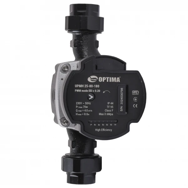 Насос циркуляційний енергоощадний Optima PRIME UPMH 25-80AUTO 180мм + гайки