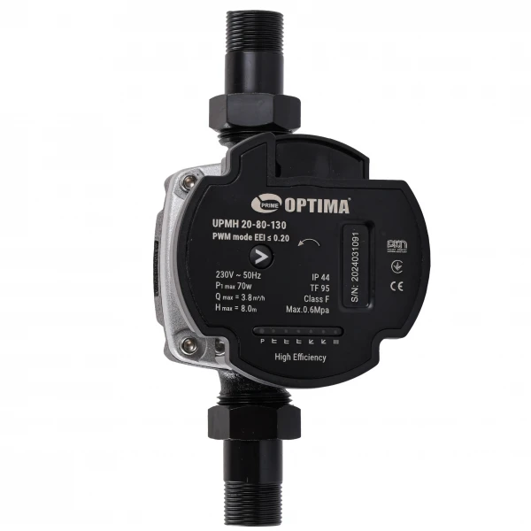 Насос циркуляційний енергоощадний Optima PRIME UPMH 20-80AUTO 130мм + гайки
