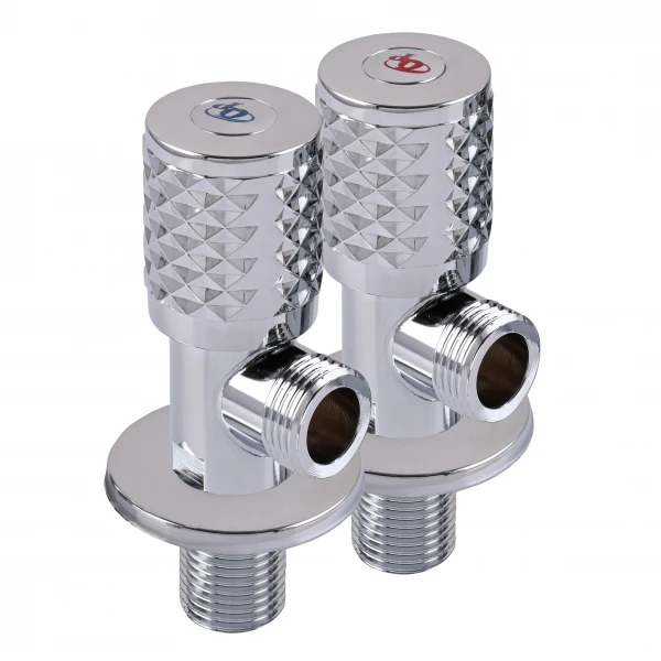 !!Набір кранів кутових кераміка PROFESSIONAL EXCLUSIVE 1/2″X1/2″ 9999 CHROME (1уп.)