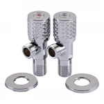 !!Набір кранів кутових кераміка PROFESSIONAL EXCLUSIVE 1/2″X1/2″ 9999 CHROME (1уп.)