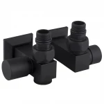 Набір Кран вентильний кутовий з американкою SOLOMON LUX 1/2″CUBE BLACK 8888_ТЕН (1уп)