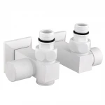 Набір Кран вентильний кутовий з американкою SOLOMON LUX 1/2″CUBE WHITE 8888_ТЕН (1уп)