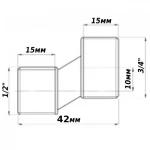 Эксцентрик для смесителя никелированный 3/4″НР х 1/2″НР штампованный А3201А(нк) VA