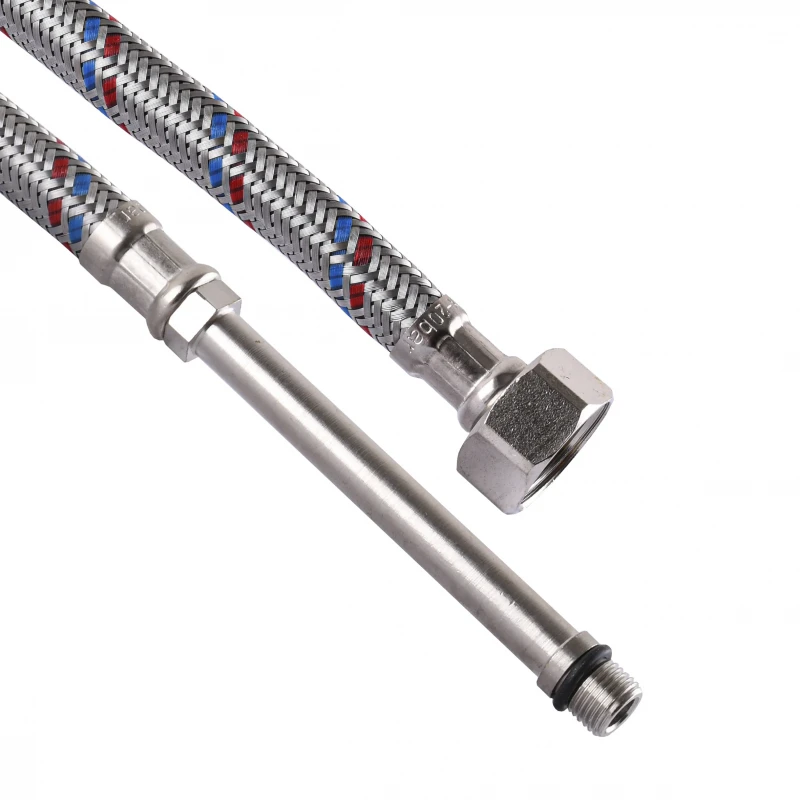 Шланг для змішувача Solomon (нерж.) М8х1/2″ 0,8м HY6201A LONG-штуцер 70мм SH2006