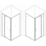 Душова кабіна квадратна без піддона MORAVA N90FS BRAVO (1уп.)