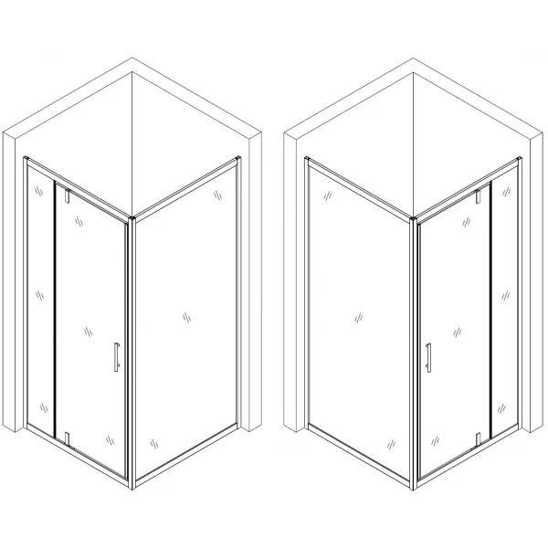 Душова кабіна квадратна без піддона MORAVA N90FS BRAVO (1уп.)