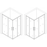 Душова кабіна прямокутна без піддона NOTEC N120FS BRAVO (1уп.)