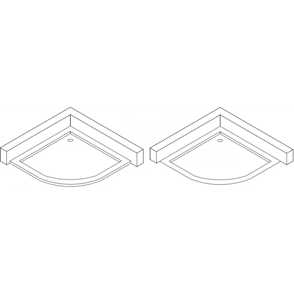 Душовий піддон півкруглий PILICA RS80I BRAVO (2уп.)