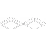 Душовий піддон півкруглий PILICA RS100I BRAVO (2уп.)