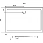 Душовий піддон прямокутний WKRA SS120I BRAVO (2уп.)