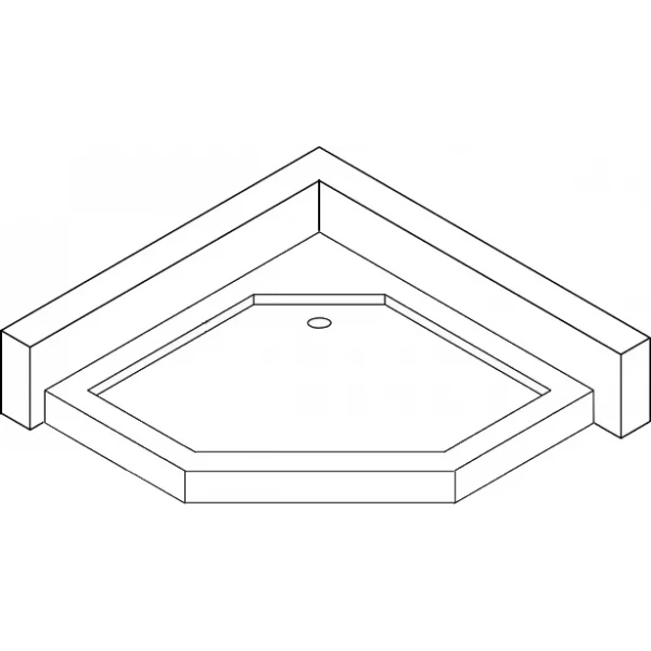 Душовий піддон пятикутний WIEPRZ PL90F BRAVO (1уп.)